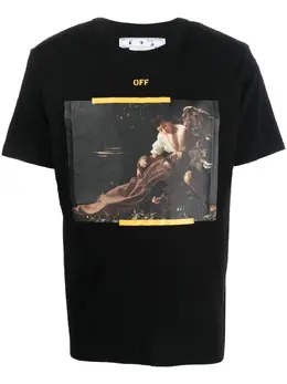 Off-White: Футболка  Caravaggio с принтом