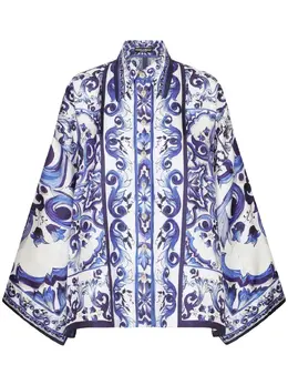 Dolce & Gabbana: Рубашка  Majolica с принтом
