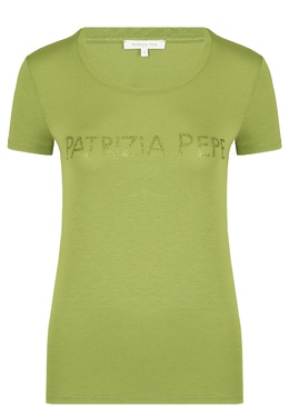 PATRIZIA PEPE: Зелёная футболка 