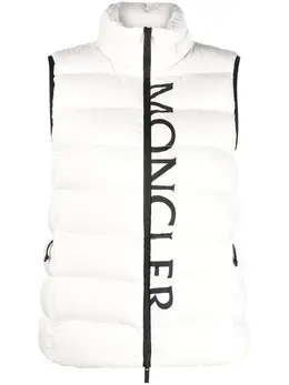 Moncler: Жилет с принтом 