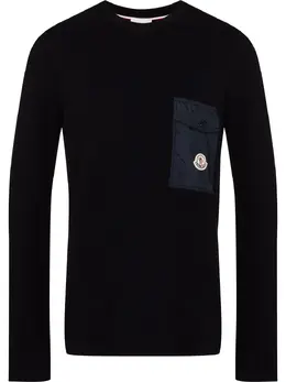 Moncler: Синий свитер 