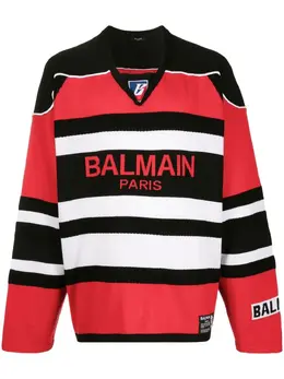 Balmain: Свитер с принтом 