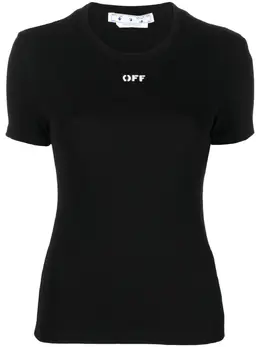 Off-White: Футболка с принтом 