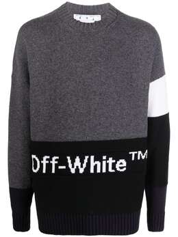 Off-White: Чёрный свитер 