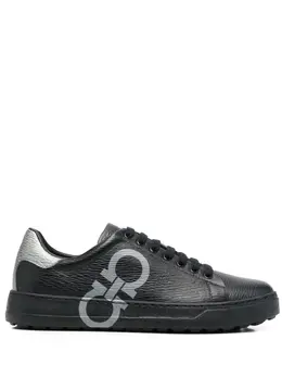Salvatore Ferragamo: Чёрные кроссовки  Gancini