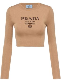 Prada: Трикотажный топ 
