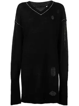 MM6 Maison Margiela: Рваный свитер 