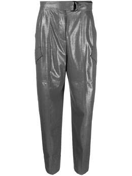 Brunello Cucinelli: Серебристые брюки 