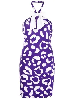 Moschino Pre-Owned: Платье с леопардовым принтом 