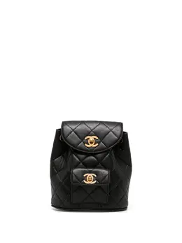 Chanel Pre-Owned: Чёрный рюкзак 