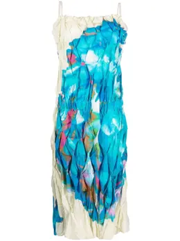 Issey Miyake Pre-Owned: Платье с абстрактным принтом 