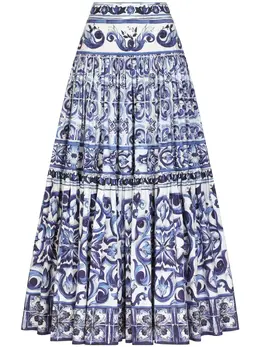 Dolce & Gabbana: Юбка  Majolica с принтом