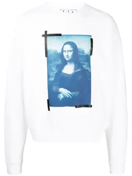 Off-White: Свитшот  Mona Lisa с принтом