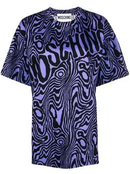 Moschino: Футболка с принтом зебры 