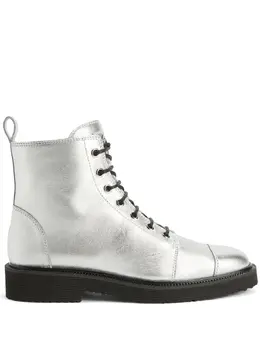 Giuseppe Zanotti: Серебристые ботинки  Thora