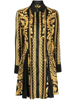 Versace: Шёлковая рубашка  Barocco