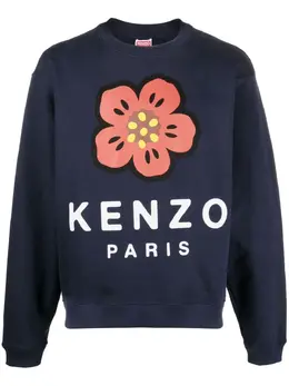 Kenzo: Свитшот с цветочным принтом 