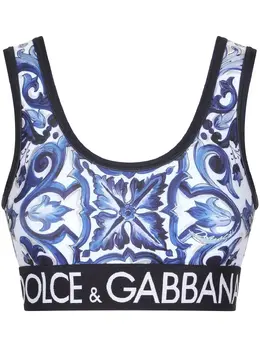 Dolce & Gabbana: Топ  Majolica с принтом