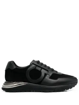 Salvatore Ferragamo: Чёрные кроссовки  Gancini