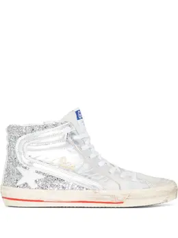 Golden Goose: Серебристые кроссовки 