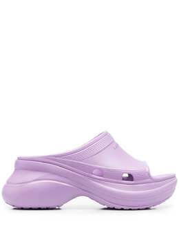 Balenciaga: Фиолетовые сандалии 