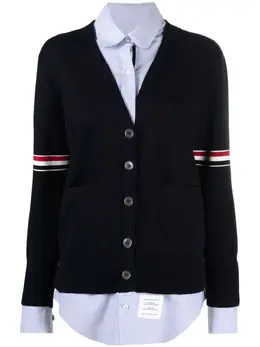 Thom Browne: Кардиган  RWB с v-образным вырезом