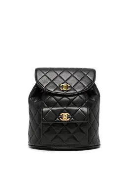 Chanel Pre-Owned: Чёрный рюкзак 