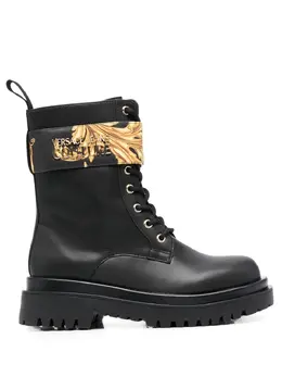 Versace Jeans Couture: Чёрные ботинки 
