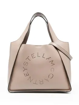 Stella McCartney: Коричневая сумка-шоппер  Stella Logo
