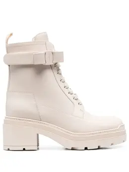 Salvatore Ferragamo: Белые ботинки 