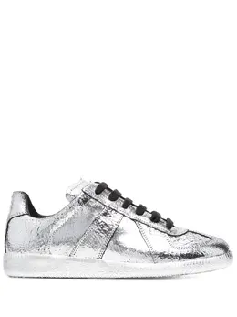 Maison Margiela: Серебристые кроссовки  Replica