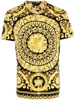 Versace: Хлопковая футболка  Barocco