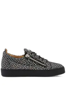 Giuseppe Zanotti: Чёрные кроссовки  Frankie