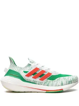 adidas: Зелёные кроссовки  Ultraboost 21