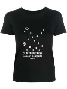 Maison Margiela: Хлопковая футболка  Numbers
