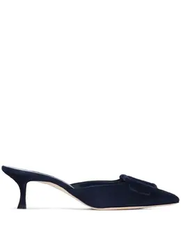 Manolo Blahnik: Синие сабо  Maysale