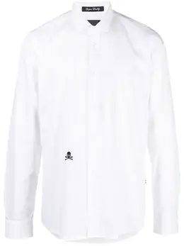 Philipp Plein: Хлопковая рубашка  Skull