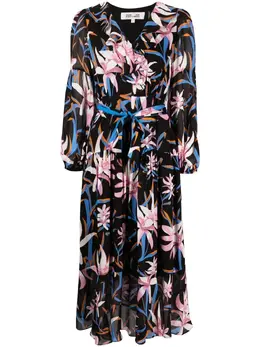 DVF Diane von Furstenberg: Платье с растительным принтом 