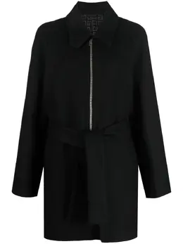 Givenchy: Чёрное пальто  4G