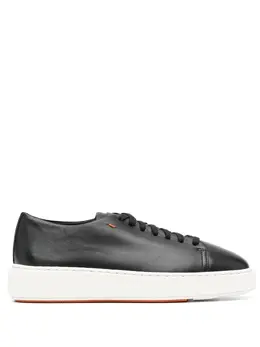 Santoni: Чёрные кроссовки 