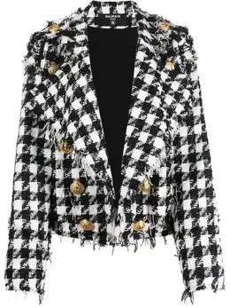 Balmain: Твидовая куртка 