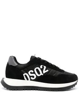 Dsquared2: Чёрные кроссовки  DSQ2