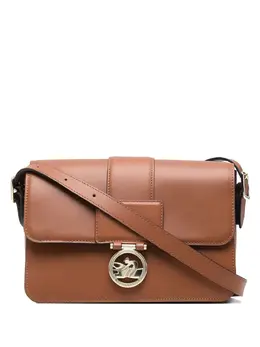 Longchamp: Коричневая сумка через плечо 