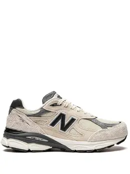 New Balance: Бежевые кроссовки  990