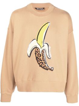 Palm Angels: Свитшот с леопардовым принтом 