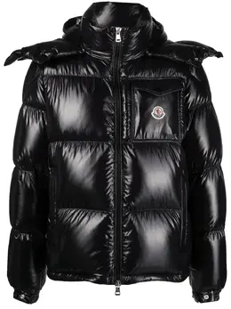 Moncler: Блестящая куртка 
