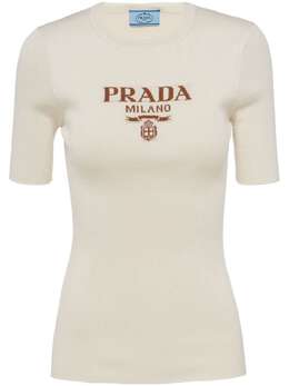 PRADA: Шёлковый свитер 