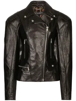 Dolce & Gabbana: Кожаная куртка  Biker
