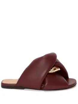 JW Anderson: Бордовые сандалии  Chain