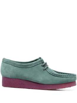 Clarks Originals: Зелёные лоферы 
